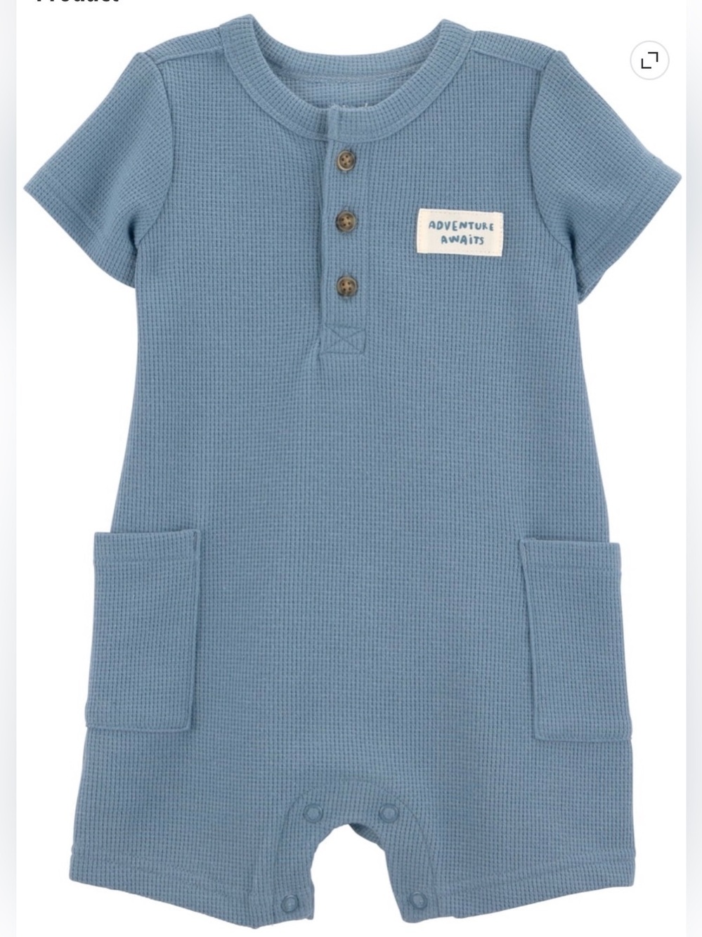 Carter’s Boys 18M Blue Adventure Awaits One-Piece Romper Boho Fall Lightweight